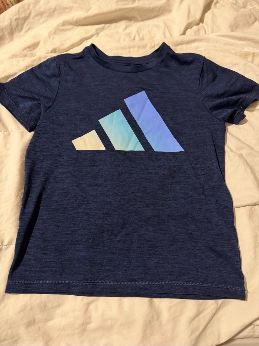 adidas Navy Tee with Gradient Logo